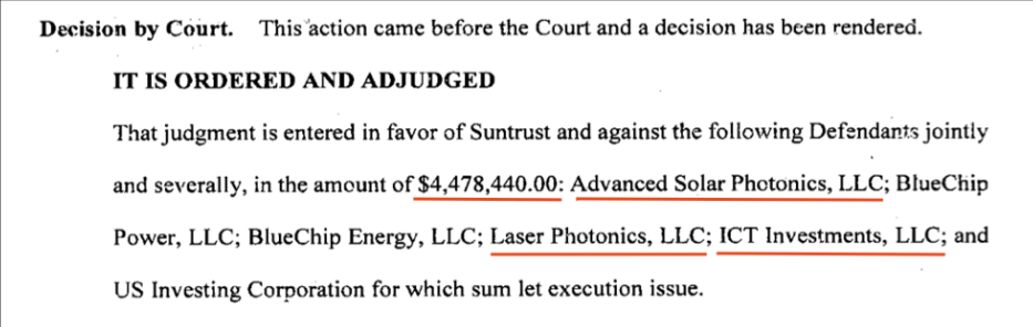 SunTrust lawsuit judgement