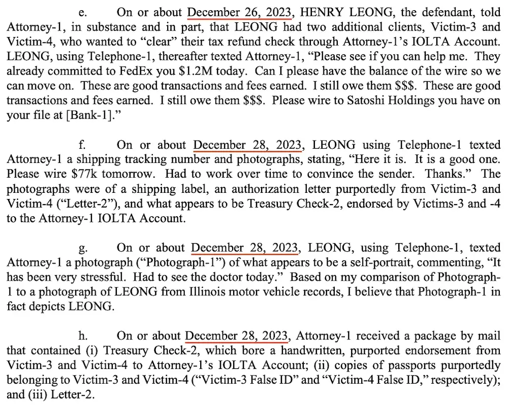 Leong committed fraud on the same day MAC USA deal was announced