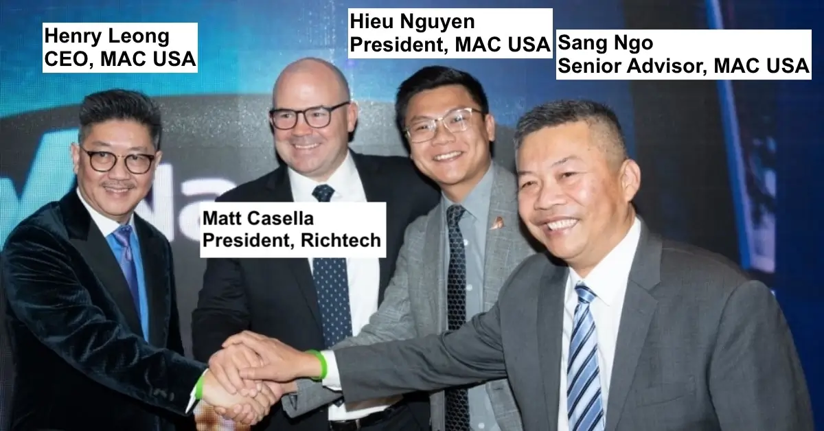 MAC USA at Nasdaq bell ringing with Richtech