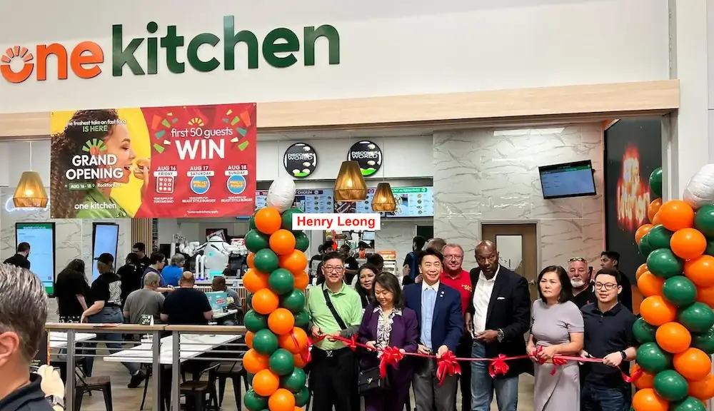 Leong attended the One Kitchen grand opening in Rockford, IL