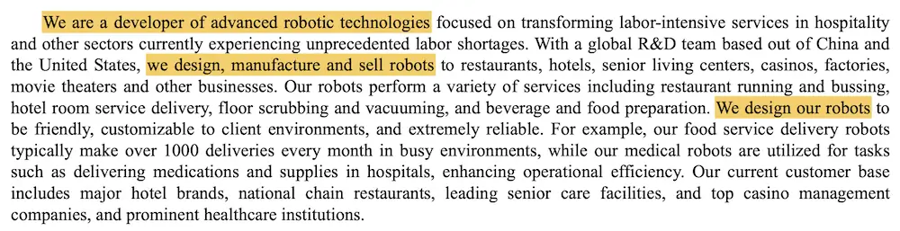 Richtech claims to design and manufacture robots