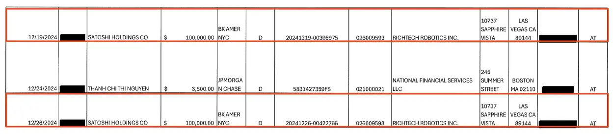 Richtech wired $430,000 to related party