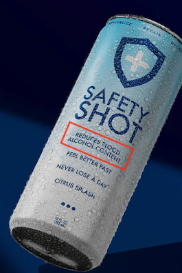 Safety Shot can with claim to reduce BAC
